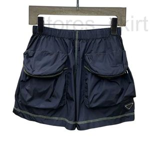 Kobiety projektantki kobiet z literami Trójkąta Znak Wysokiejzie marki Casual Mini Jersey Biegging Emewear A-Line Pocket Hotty Hot Pants Activewear GQE5