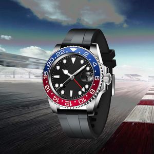 Movimento relógios gmt pepsi 8215 movimento cerâmica moldura relógios masculinos relógio utomatic mecânico luminoso 40mm 904l safira à prova dwaterproof água