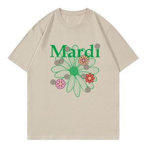 남성용 T 셔츠 2023 패션 꽃 브랜드 고급 코튼 티셔츠 마디 여성의 여름 짧은 슬리브 인쇄 230724