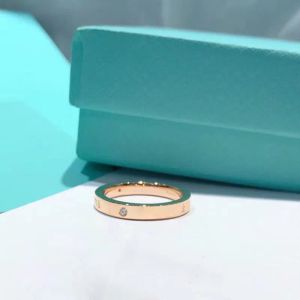 MIT BOX Designer-Ring, Luxus-Paar, Schmuck, Mode, für Männer und Frauen, klassisch, drei Diamantringe, 2 Stile, Jubiläumsgeschenk, Silber, Roségold, vielseitiger Stil, AAA