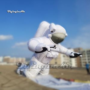 Maravilhoso gigante branco inflável astronauta modelo airblown figura balão para decoração de palco de concerto