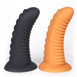 Zabawki odbytu LY Spiral Giant Anal Plug Dildo Sex Toy jest odpowiednia dla kobiet mężczyzn maskujących duże wtyczki tyłka ssące kubki i masaż prostaty Analne zabawki 230724