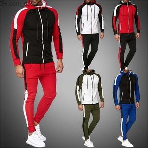 Agasalhos masculinos outono inverno conjunto de agasalhos masculinos conjunto de 2 peças, moletons masculinos gradientes, roupas esportivas, roupas de ginástica, conjunto de corrida, roupas masculinas, conjuntos masculinos 201210 Z230725