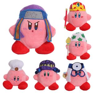 Söt fyllda plyschdjur leksaker Kirby The Star Dolls pojkar animation runt presentdockor hemtillbehör barn julklappar 6 stilar 18-22cm