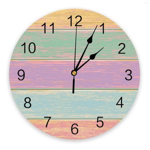 Zegary ścienne Zegar drewna wielkanocnego Nowoczesne naklejki projektowe Dekor Home Decor salon cyfrowy zegarek sypialnia