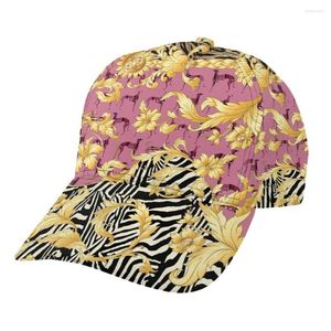Ball Caps Noisydesigns Summer Hats For Women 2023 Unisex Cap Pink Greyhound Dogs Snapback Luxury Gold Floral Baseball Men Outdoor Flat