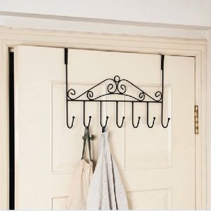 Hooks Rails Over the Door Hanger Punchfree Clothing Hat Bag Hook For Kitchen Badrum Tangduk Nyckelhållare Metallfästet 7 230725