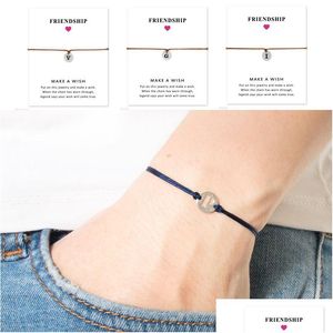 Charm Bracelets Graduation Birthday Gift Lucky Friendship Statement Letter Alphabet Personalized Letters Initial Mens For Women Drop D Dhhxa