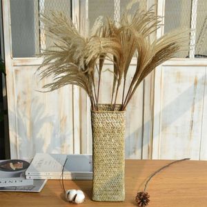 Vaser rotting blomma vas bambu korgar dekoration frukt korg hög för heminredning vit