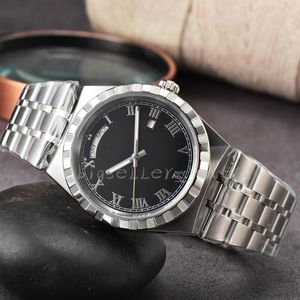 Watch Automatic Watch Designer للرجال الكلاسيكية 41 مم ساعة ميكانيكية جميعها من الفولاذ المقاوم للصدأ الاتصال الياقوت مقاوم للماء ساعة مونتر دي لوكس