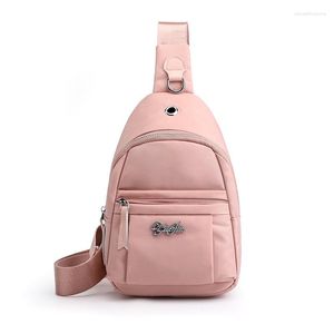 Torby w talii Wysokiej jakości kobiety wodoodporne małe torby na piersi Travel Sport Sling Pocęciowy Prezent Crossbody Pink Gril's