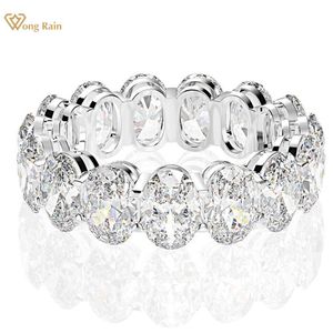 Eheringe Wong Rain 925 Sterling Silber Oval High Carbon Diamonds Edelstein Verlobungsring Cluster Ehering Edlen Schmuck Großhandel 230725