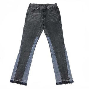 Jeans vintage lavados pretos finos calças flare streetwear 5 keopor 5