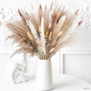 Fiori secchi 85pcs Bouquet di erbe essiccate naturali Decorativ Reed Flower per matrimoni Home Decor Decoration Arrangements R230725