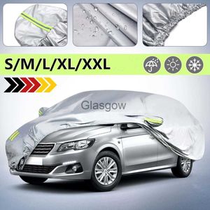 Słońce Słońca Pełna okładka samochodu 190T Wodoodporna przeciwpiersiowa przeciwpiersiowa ochrona przedsiębiorczości SUV Auto Cage Cover Universal for vwtoyotabmwbenzaudi x0725