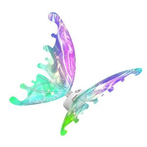 LED Light Sticks Electric Elf Butterfly Wings Back Decoration Night Market Luminous Girl Toys Children's Angel Will Move The Gift 230724