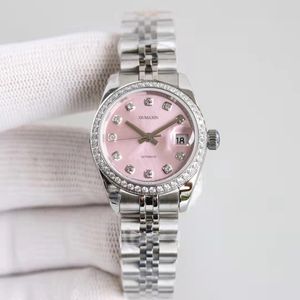 Kobiet zegarków luksusowa marka 2023 31 mm Automatyczne miyota 6T51 Ruch Pink Dial 904L Pasek ze stali nierdzewnej Casual Watch Watch 116522 230725