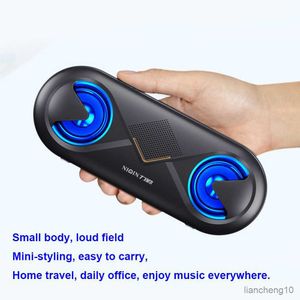 Portabla högtalare Portable Wireless Bluetooth 5.0 Speaker 4D Stereo Sound Houdspeaker Outdoor Double Speakers Support Card/USB Drive/AUX R230725