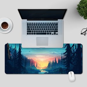 Krajobraz podkładka myszy duża kreskówka klawiatura laptopa laptop krawędź miękka podkładka kawaii akcesoria biurka 300*800*3 mm