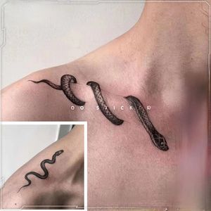 Siyah yılan köprücük kemiği geçici dövme çıkartmaları erkekler ve kadınlar Tatouages ​​et Art Corporel sahte dövme serin tatuajes tenporales