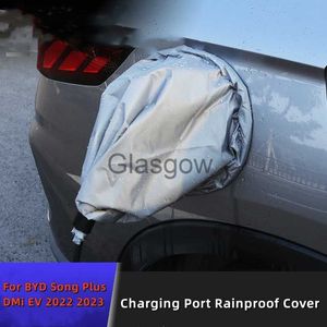 Bilsolskade laddningsporten Oxford Rainproof Cover för BYD Song Plus DMI EV 2023 Tillbehör X0725