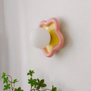 Candeeiro de parede Cerâmica Star Cloud Candeeiros Coloridos Quarto Infantil Moderno Simples Decoração de Casa Quarto Luzes de Cabeceira Iluminação Interior