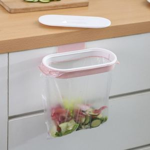 Waste Bins 1Pc Trash Bag Hanging Storage Rack For Kitchen Can Bucket Garbage Rubbish Holder Support Cabinet Stand 230725