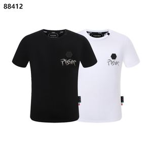 Plein Bear TシャツメンズデザイナーTシャツブランド衣類ラインストーンPP頭蓋