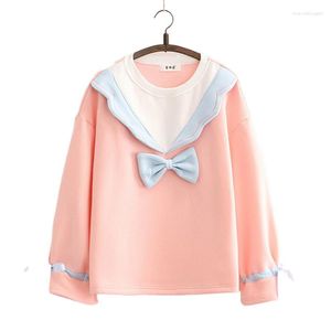 Women's Hoodies Women Fleece Sweatshirts Rffles Patchwork O-Neck Petal Sleeve 2023 Winter Sweet Style Ladies Pullover Tracksuits