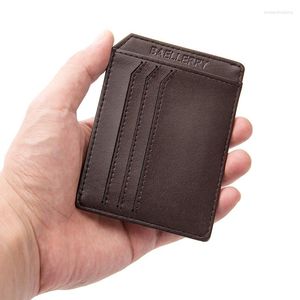 Card Holders Minimalist Mini Small Wallet Men's Thin Style Personalized Creativity Money Clip Driver's License Bag