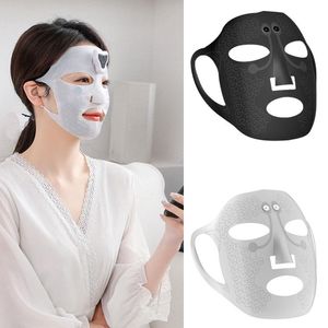 Ansiktsmassager Elektronisk mask Mikroströmmar Ansikt Lyft Hud Whiten Anti Wrinkle Silicone Bandage Mask Gel Ansikt Massager Apparat Återanvändbar 230725