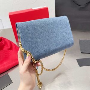 Top Designer Taschen Denim Luxus Tasche Damen Kette Umhängetaschen Frauen Handtasche Shopping Mode Zylindrische Geldbörsen