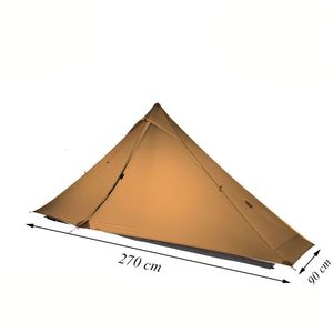 Tält och skyddsversion Flame's Creed Lanshan 1 Pro Tent 3/4 Säsong 230*90*125cm 2 Sidan 20D Silnylon 1 Person Light Weight Camping Tent 230725