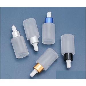 Packing Bottles 30Ml Dropper Bottle Small Empty Glass For Oil Eye Refillable With Metal Screw Mouth Drop Delivery Office School Busine Otqbd