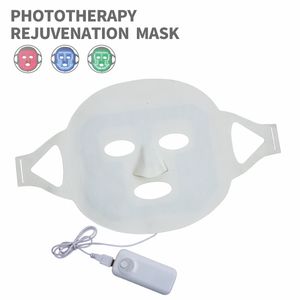 Dispositivi per la cura del viso Corea PDT Maschera led in silicone Terapia 3 colori Maschera per la cura della pelle del viso Per acne Rughe Acne Blemish Beauty Salon Pon Device 230725