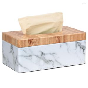 Tissue Boxen Rechteckige Marmor PU Gesichts Korn Box Abdeckung Serviette Halter Papier Handtuch Spender Container Für Home Office Decor