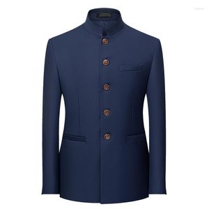 Erkekler 2023 Erkekler Sıradan Blazers Trend Brand Çin Stil İnce Fit Wild Suit Moda İş Elbise Blazer Erkek Tunik
