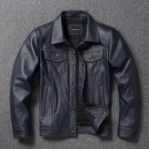 Men's Vests .Y2K brand classic casual slim genuine leather coat.quality men fashion cowhide jacket. 557 style. 230726