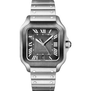 Relógio masculino de alta qualidade com mostrador quadrado de safira automático mecânico à prova d'água esportivo Montre Luxe