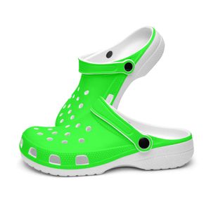 Sapatos personalizados diy chinelos masculinos femininos verdes completos e lindos tênis 36-48