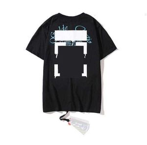 Summer Luxurys Mens and Womens T Shirt Designers Offs Clothing Loose Tees Tops Man Casual Street Graffiti Shirt Sweatshirt Short Sleeve Tshirts Offes White KM3Y