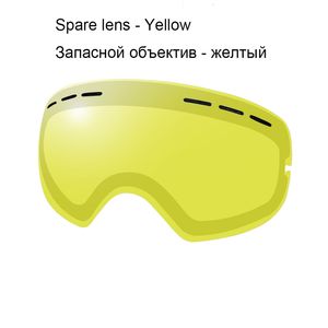 Açık Gözlük Yedek Lens Kayak Goggles için SE Modeli Yedek Seçim için Altı Renk Sarı Siyah Mavi Altın Gümüş 230725