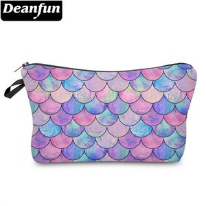 Deanfun Gorgeous Cosmetic Bag Mermaid Scales Mönster Makeup Organizer Bag for Women 52228