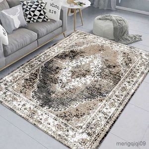 Carpets White Printed Rug Living Room Kitchen Rug Mat Style Entrance Door Mat Decoration Anti-Slip Rug Home Decor R230726