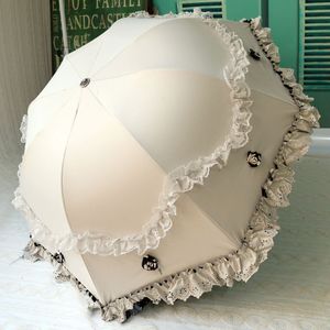 Parasol koronkowy parasol damski wiatr UV Słońca Ochrona kobiet Księżniczka Parasol Wesder Parasol Kompaktowy Słońce parasol 230726