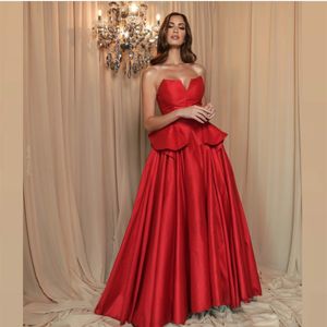 فساتين ساتين ساتان طويلة أنيقة مع جيوب a-line v-te-leac enjoy stzipper plats prod dresses robe de soiree oblessed party party for women