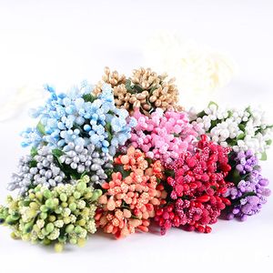 Torkade blommor 144st mini Mulberry Artificial Flower Stamen Home Party Wedding Box Decoration Diy Garland Craft Supplies 230725