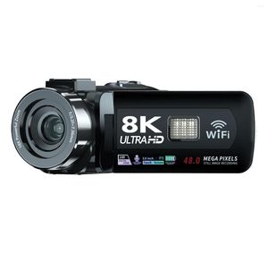 Camcorders 48MP 비디오 카메라 8K YouTube 라이브 스트림 Wi -Fi Webcam Night Vision for YouTube 용 캠코더