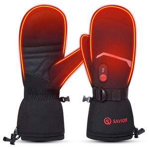 Ski Gloves Savior Heat Winter Heated Mittens For Men Women Keep Warm Rechargeable Battery Outdoor Sports S66E 230726