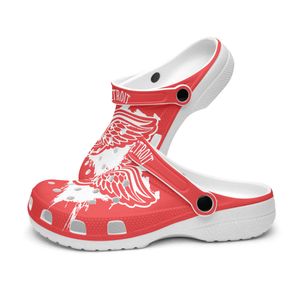 Pantofole scarpe personalizzate fai-da-te scarpe da ginnastica da uomo con ruote di piume rosse da donna 36-48